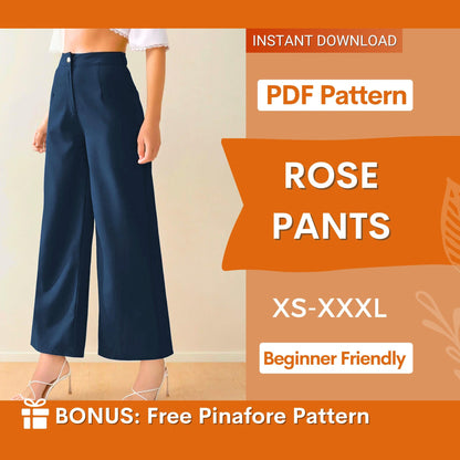 Women Pants Pattern | Sewing Patterns | Trousers Sewing Pattern | Wide Leg Pants Pattern, Sewing Pattern Pants Women, Suit Pants, Work Pants