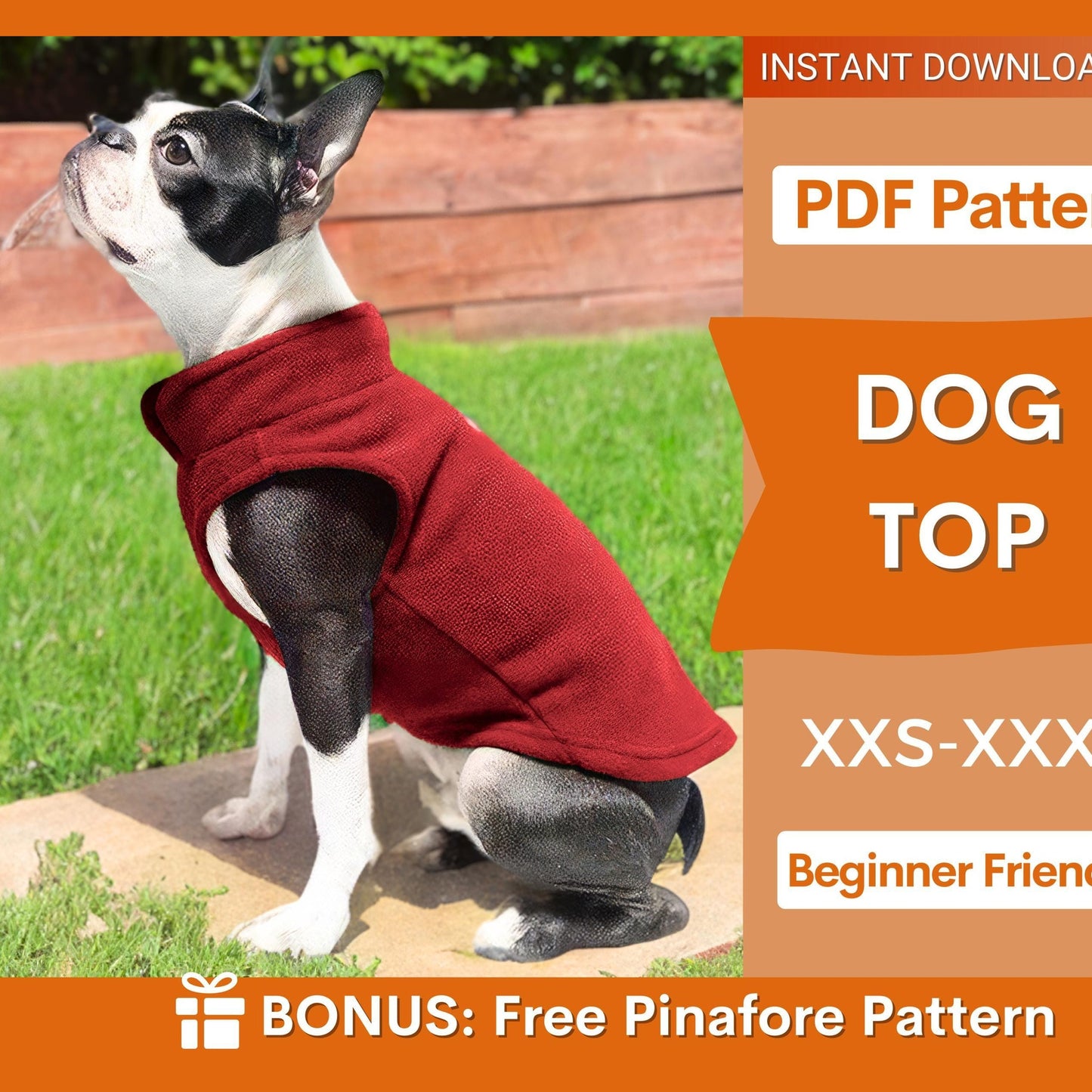 Dog Sewing Pattern, Dog Vest Pattern, Dog Pattern, Dog Top Pattern, Pattern for dog, Dog Jacket Pattern, Dog Tank Top Pattern