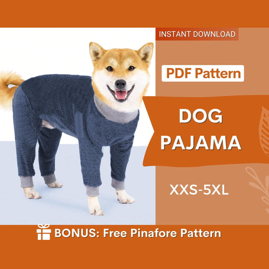 Dog Pajama Pattern, Dog Pattern, Dog Sewing Pattern, Dog Pajama, Pattern for dog, Dog Jacket Pattern, Dog Top Pattern, Dog Jumpsuit