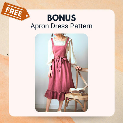 Apron Sewing Pattern | XS-XXXL | Pinafore Dress Pattern | Easy Apron Pattern | Dress Sewing Pattern | Easy Beginner Apron | Women Pattern