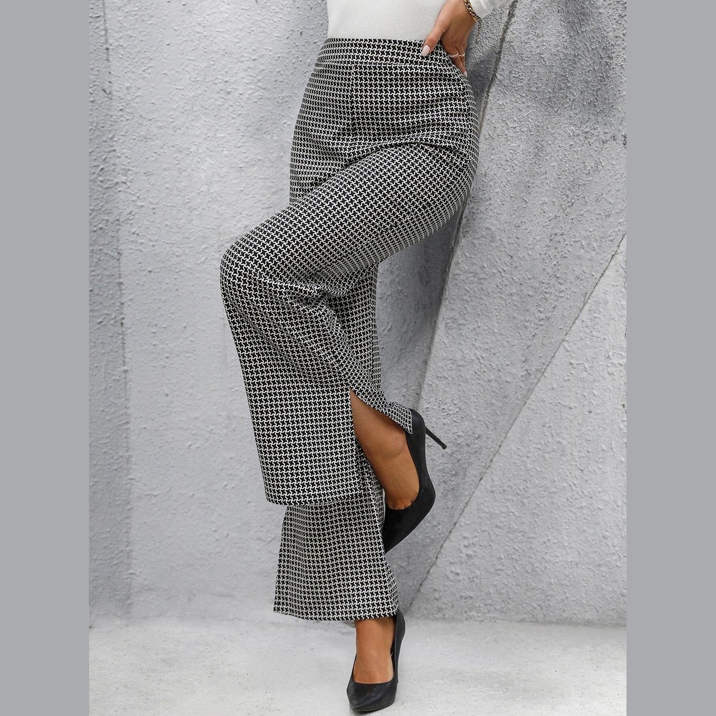 Flare-Leg Slit Pants Sewing Pattern – Trendy & Versatile