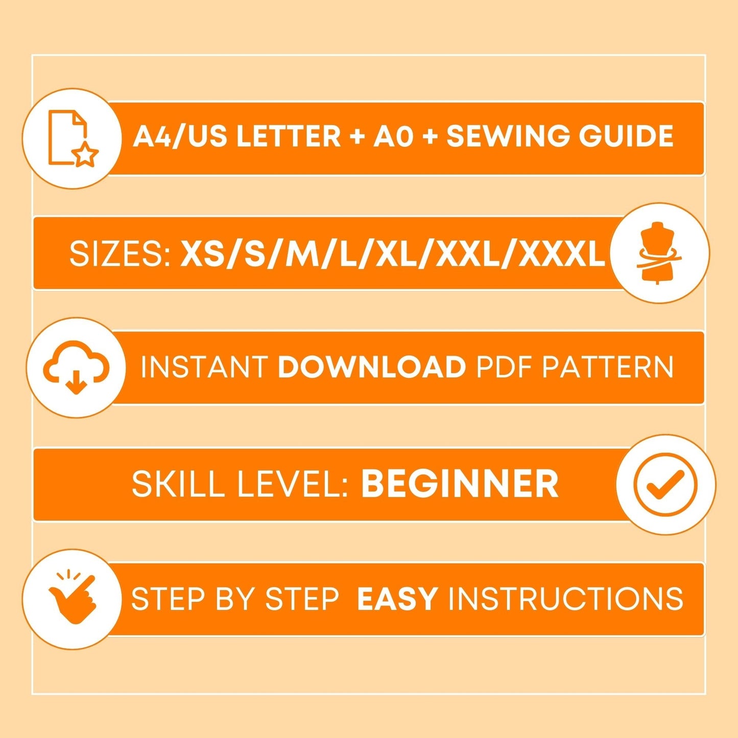 Beginner-Friendly Midi Dress Sewing Pattern – XS-XXXL PDF