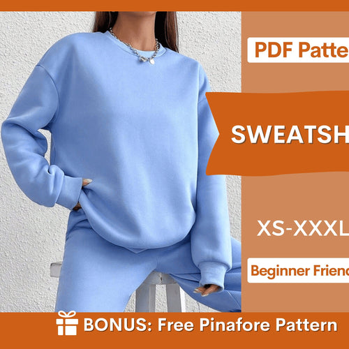 Sweatshirt Sewing Pattern - Cozy Pullover for Women