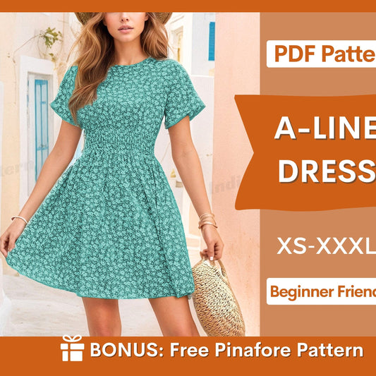 Women’s A-Line Dress Sewing Pattern for Summer Style