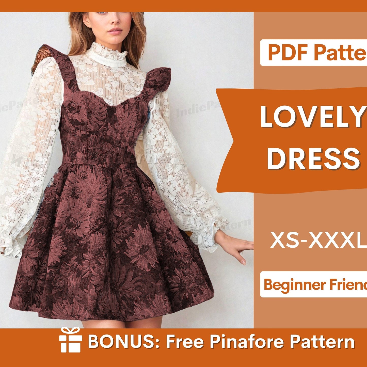 Women’s Vintage Dress Sewing Pattern - Timeless PDF