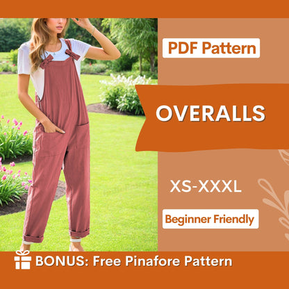 Meadow Overalls Sewing Pattern | Jumpsuit or Dungarees