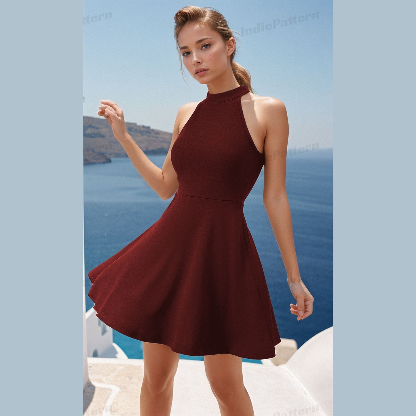 Halter Dress Sewing Pattern – Prom & Summer Dress Design