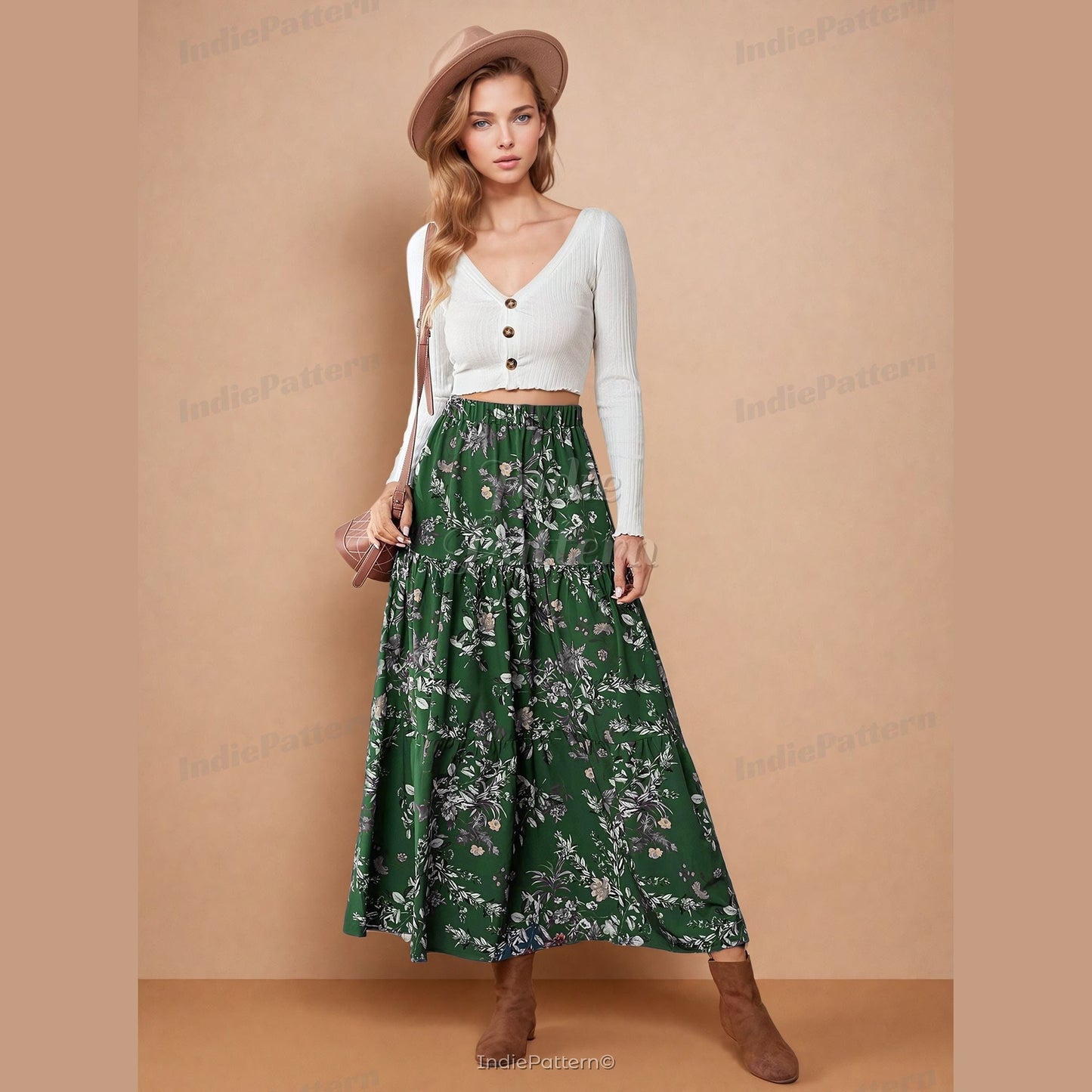 Maxi Skirt Pattern | XS-XXXL | Skirt PDF Sewing Pattern | Skirt Pattern | Beginner Sewing Pattern | Women Sewing Pattern, Long Skirt Pattern