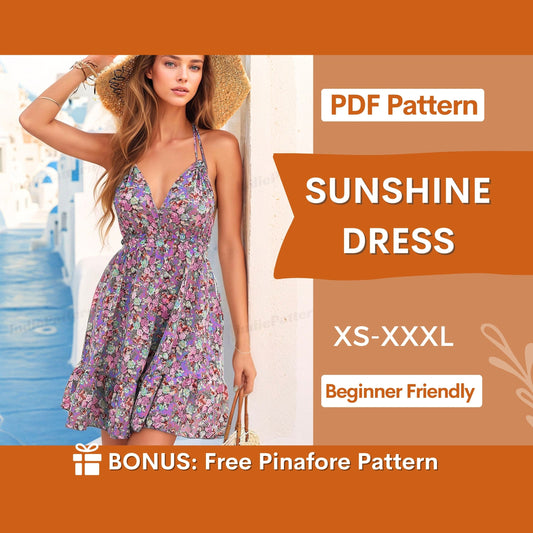 Backless Summer Dress Sewing Pattern – Beginner-Friendly