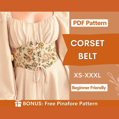 Corset Belt Sewing Pattern – Underbust Corset for Women