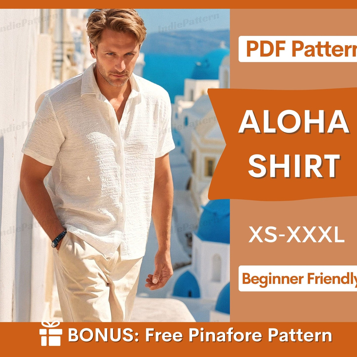 Aloha Shirt Sewing Pattern – Men’s Tropical Summer Shirt | Sizes XS-XXXL