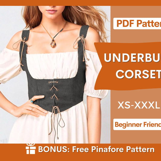 Underbust Corset Sewing Pattern - Elegant Corset Belt Design