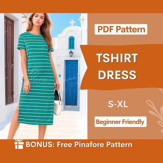 T-Shirt Dress Sewing Pattern | Easy Dress Pattern for Women