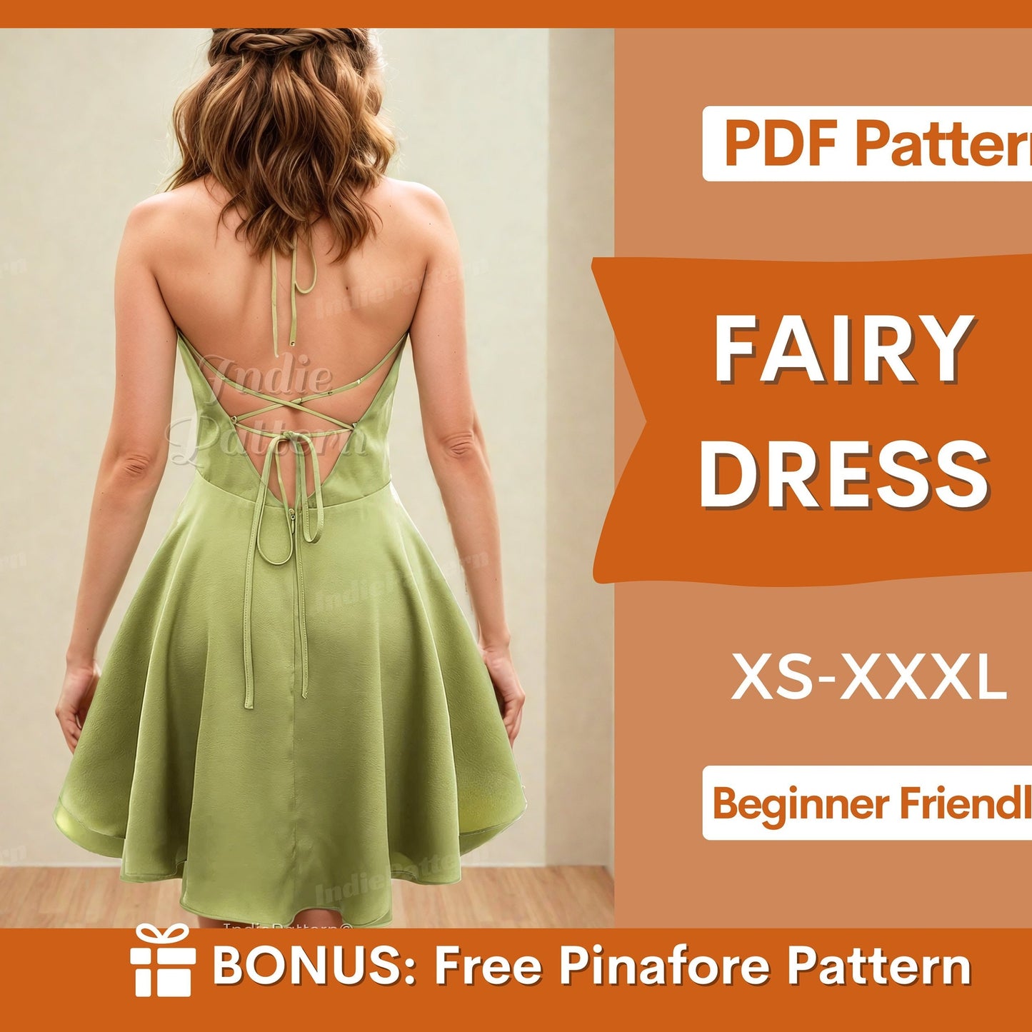 Open-Back Fairy Dress Sewing Pattern – Elegant & Easy