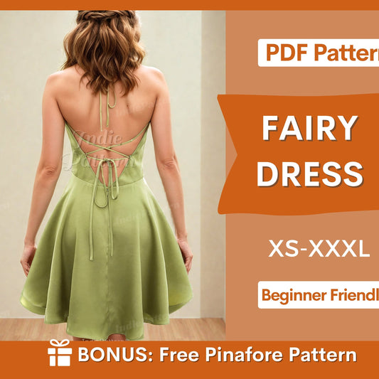 Open-Back Fairy Dress Sewing Pattern – Elegant & Easy