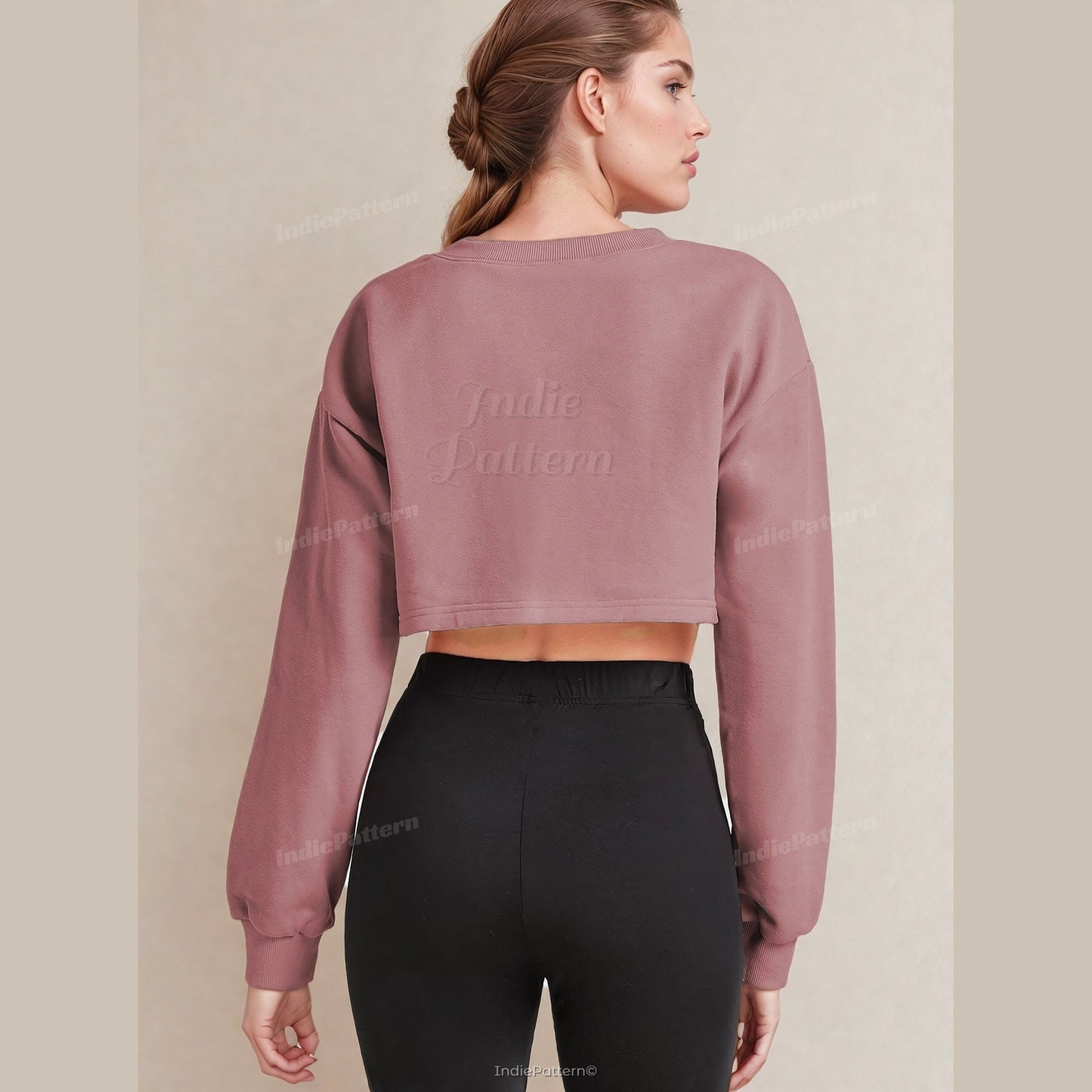 Crop Sweatshirt Sewing Pattern - Easy Pullover for Women