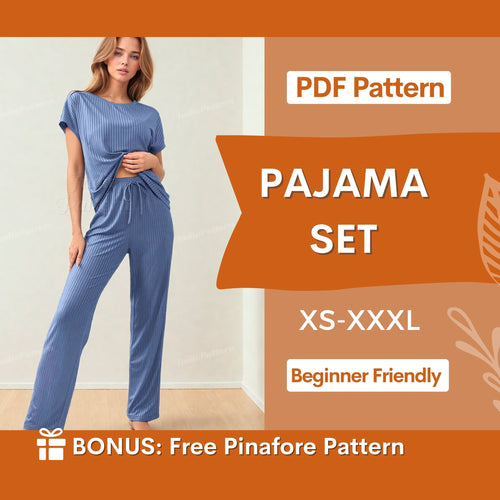 Women’s Pajama Set Sewing Pattern - Sleepwear Design