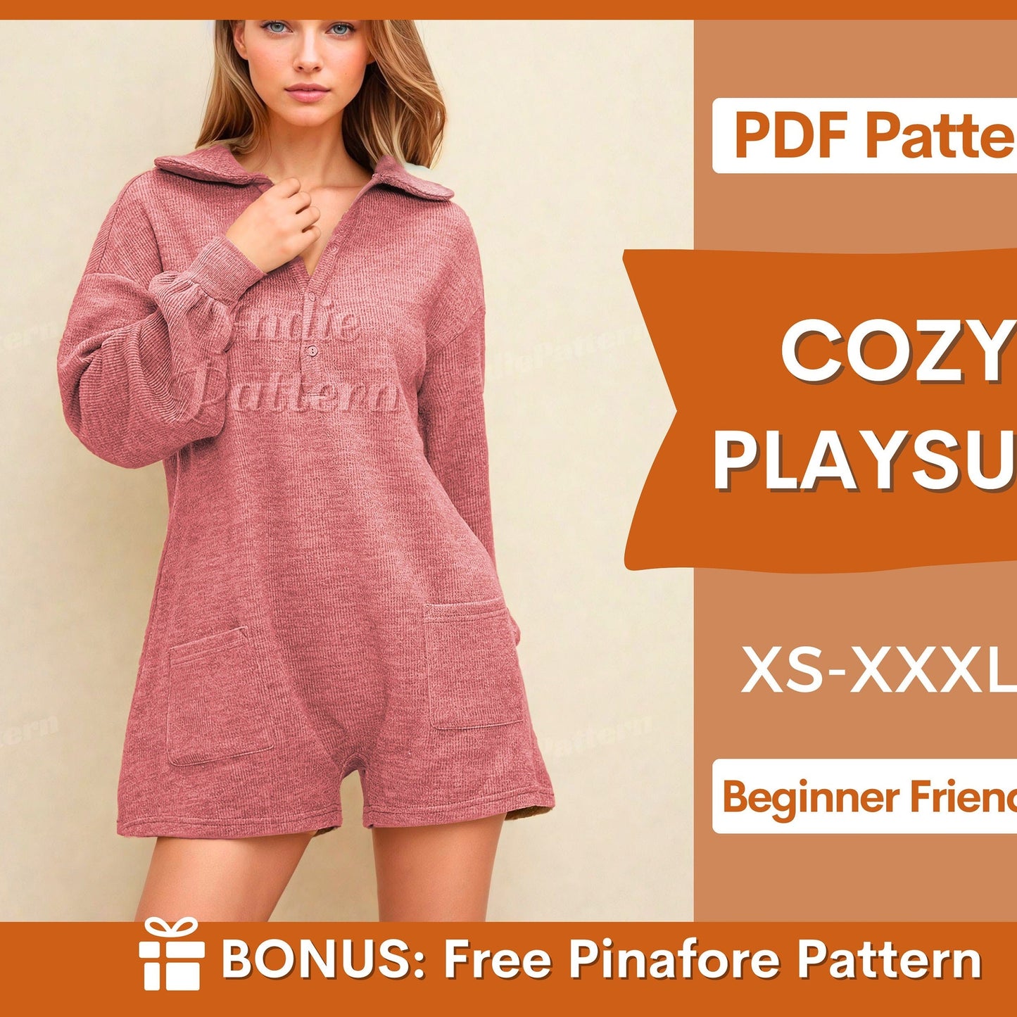 Cozy Playsuit Sewing Pattern – Perfect for Loungewear