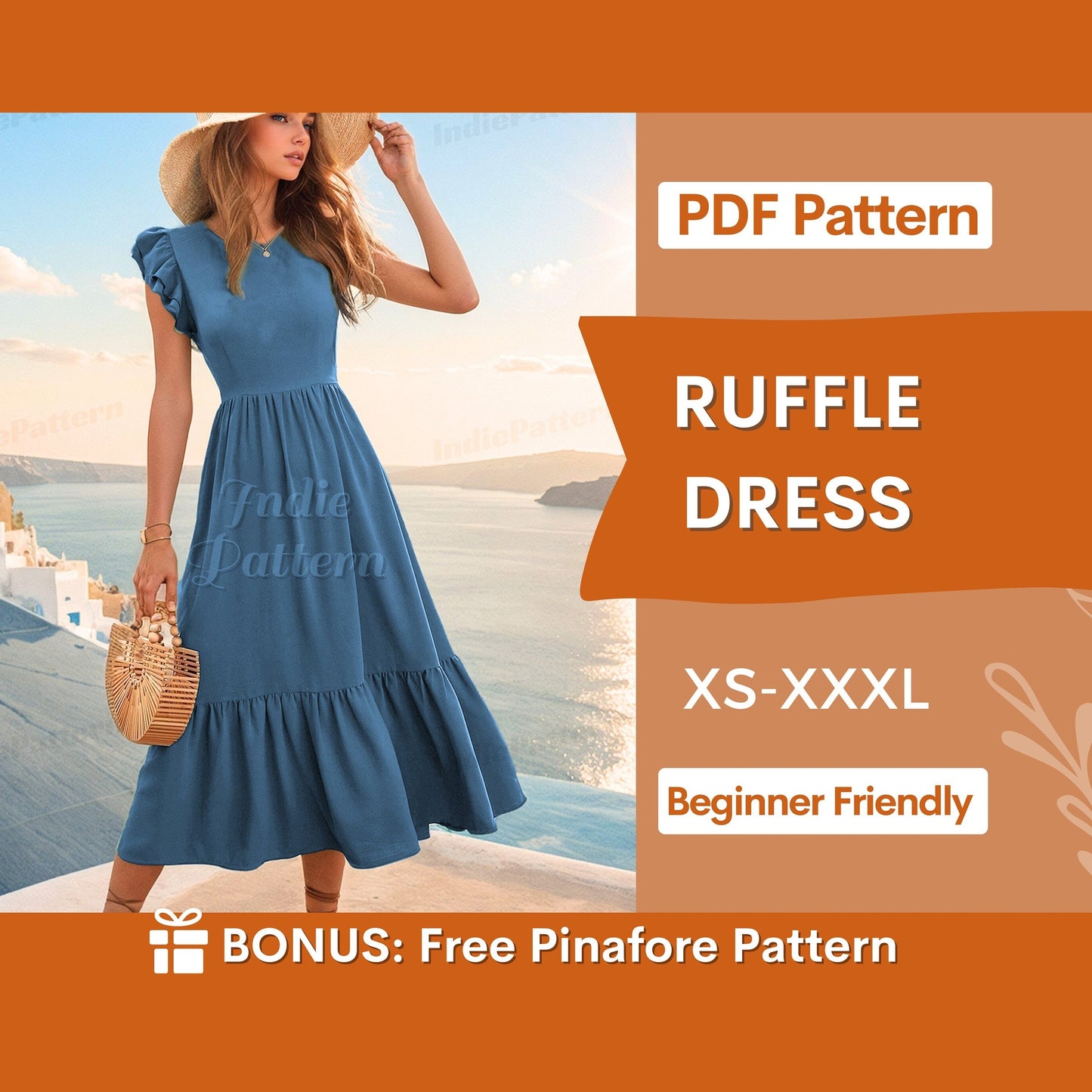 Open Back Dress Pattern - Beginner-Friendly Women's Sewing Pattern