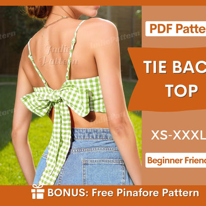 Summer Tie-Back Top Pattern - Knot Top for Women