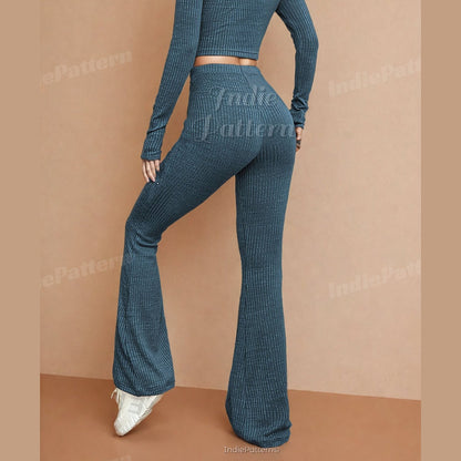 Flare Wide-Leg Pants Sewing Pattern - Comfy & Stylish Design