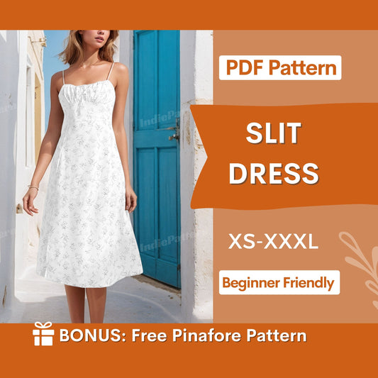 Slit Dress Sewing Pattern for Women - Summer Dress Design