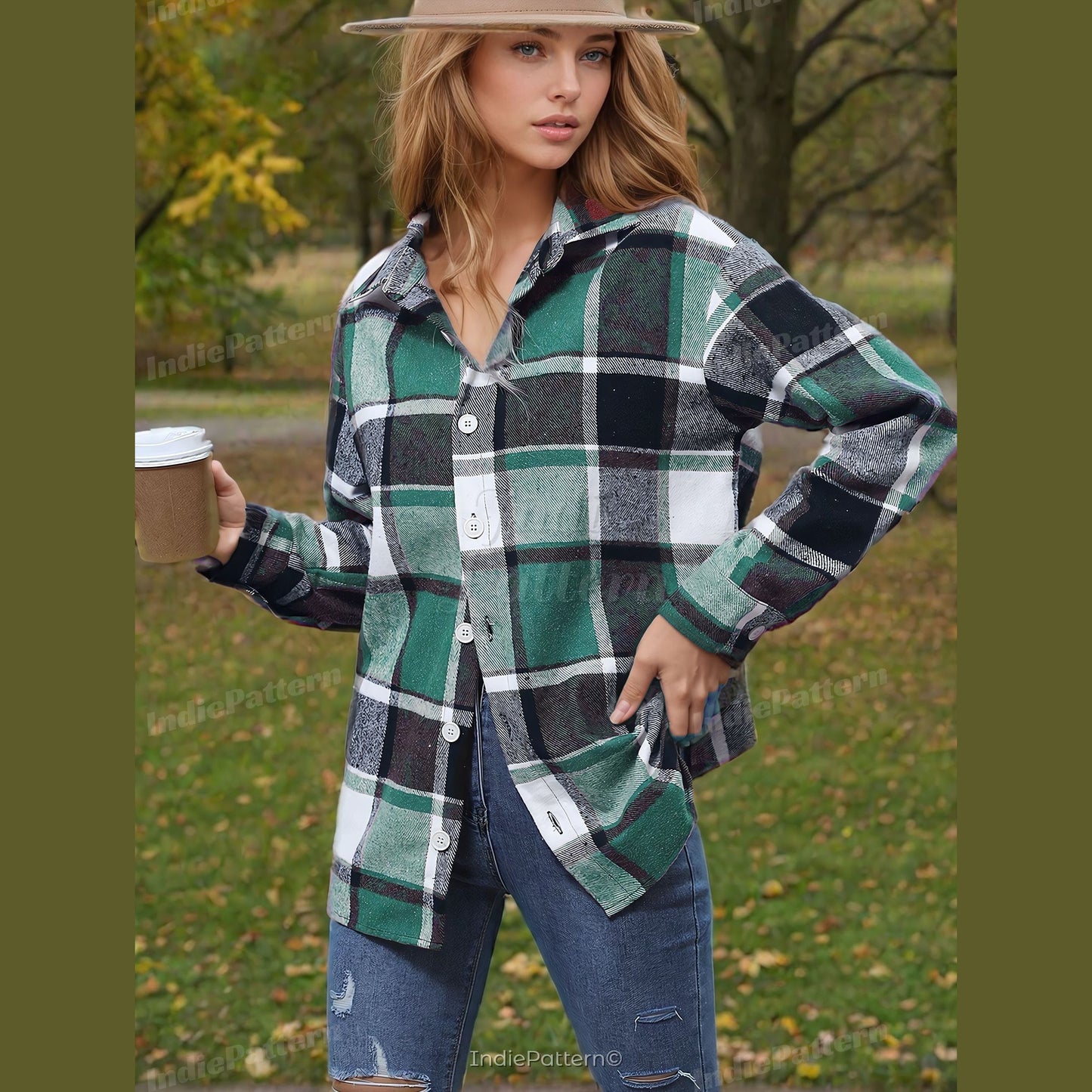 Women’s Shacket Sewing Pattern - Button-Up Shirt PDF