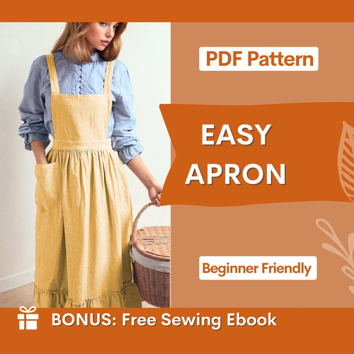 Apron Sewing Pattern, Sewing Patterns, Pinafore Pattern, Women Patterns, Pinafore Apron Pattern, Sewing pattern PDF, Cottage Dress pattern