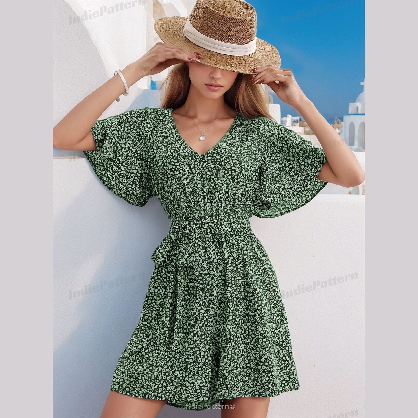 Summer Romper Sewing Pattern | Jumpsuit for Women (XS-XXXL)