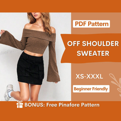 Off-Shoulder Sweater Sewing Pattern | Chic and Cozy Design