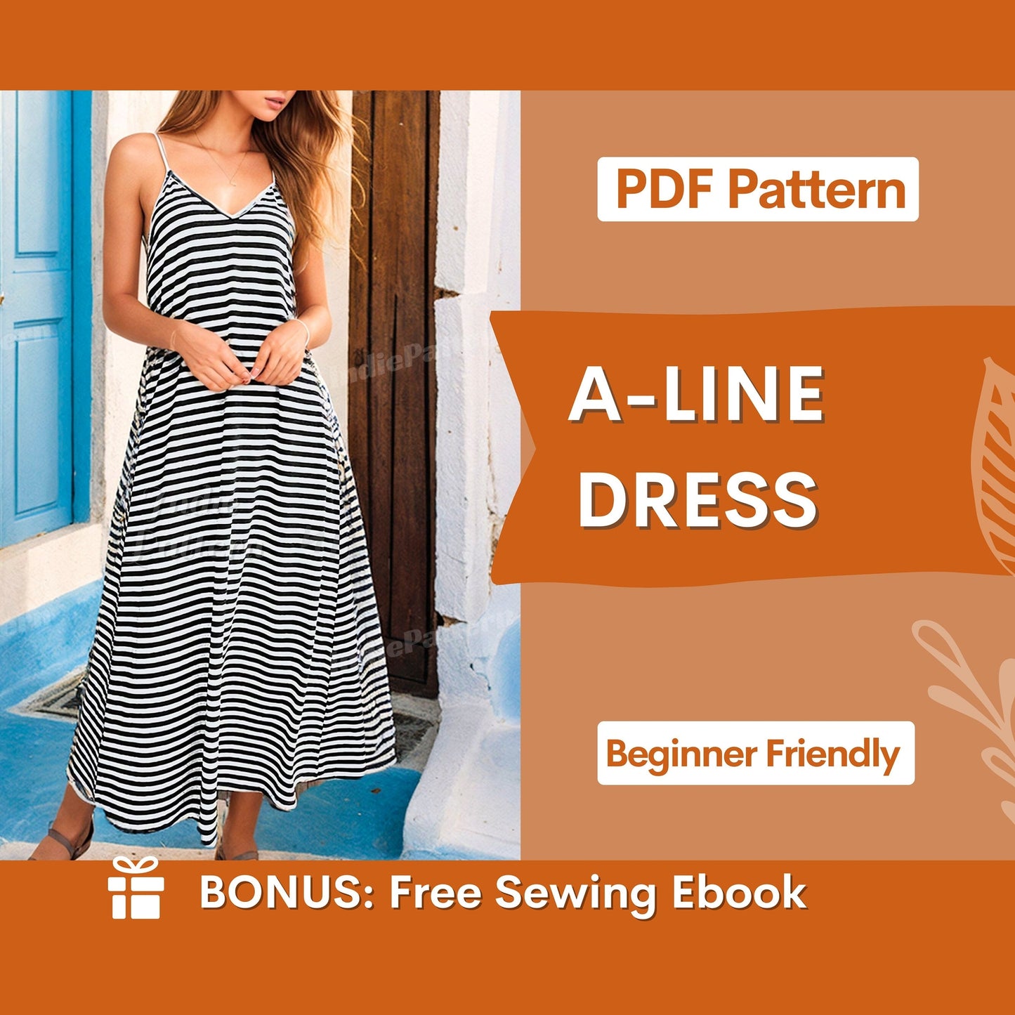 Sleeveless Cami Dress Sewing Pattern - Easy and Breezy Design