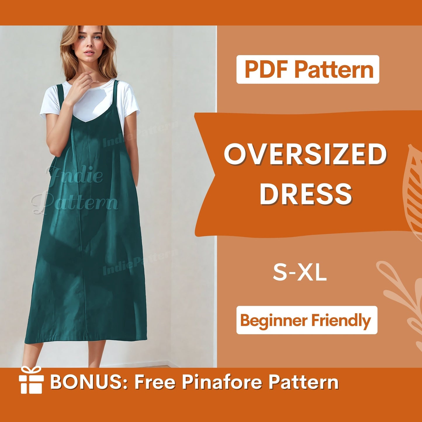 Oversized Dress Sewing Pattern | Jumper Style PDF