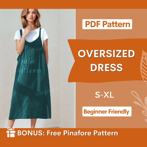 Oversized Dress Sewing Pattern | Jumper Style PDF