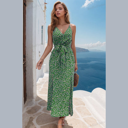 Wrap Dress Sewing Pattern - Sleeveless Slit Design