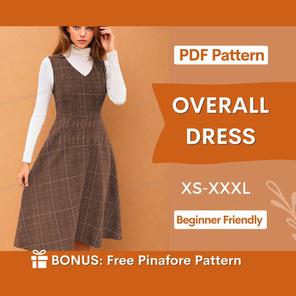 Overall Dress Sewing Pattern | Classic Pinafore Style