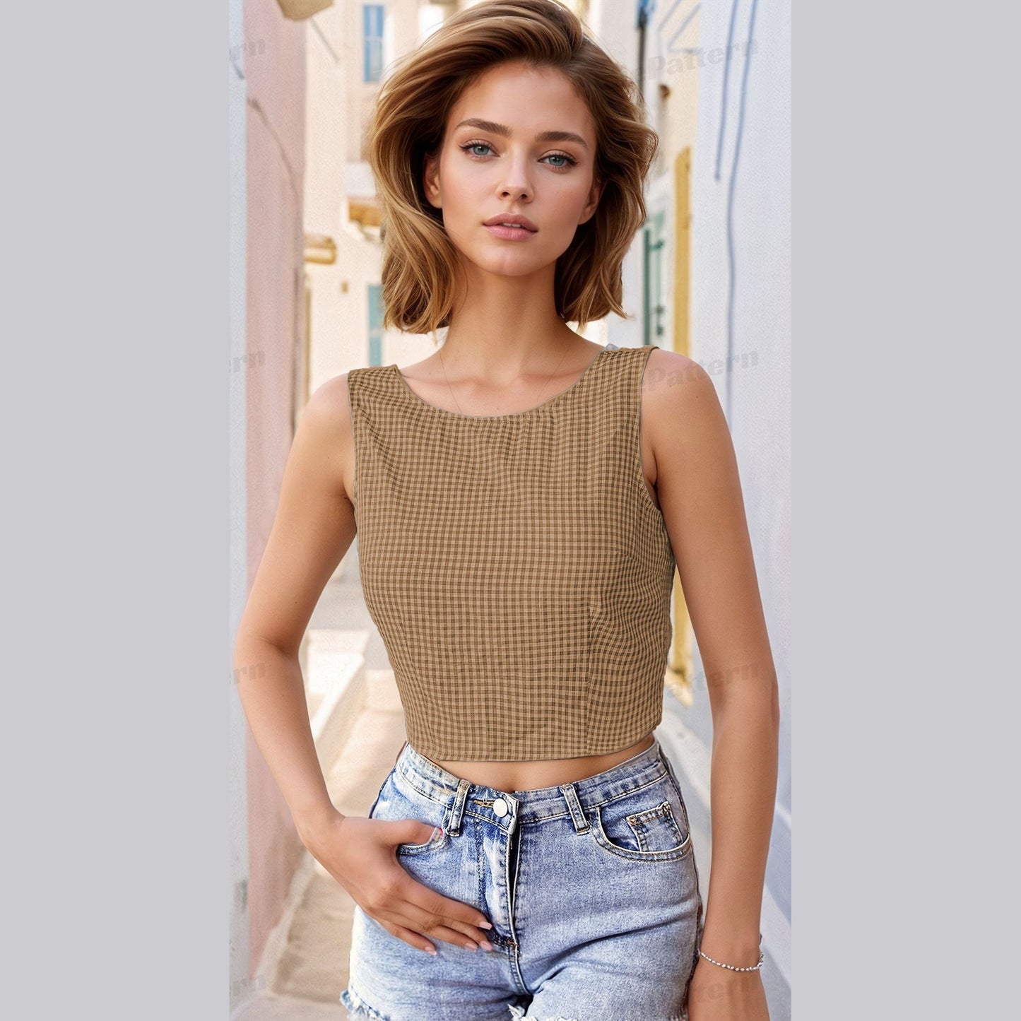 Women’s Open-Back Tie Top Sewing Pattern - PDF Guide