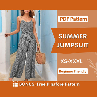 Women’s Comfy Jumpsuit Sewing Pattern - Summer Style