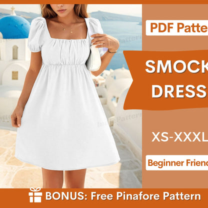 Smock Dress Sewing Pattern - Babydoll Style