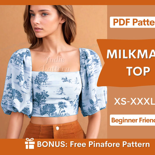 Milkmaid Top Sewing Pattern | Stylish Cottagecore Blouse Design