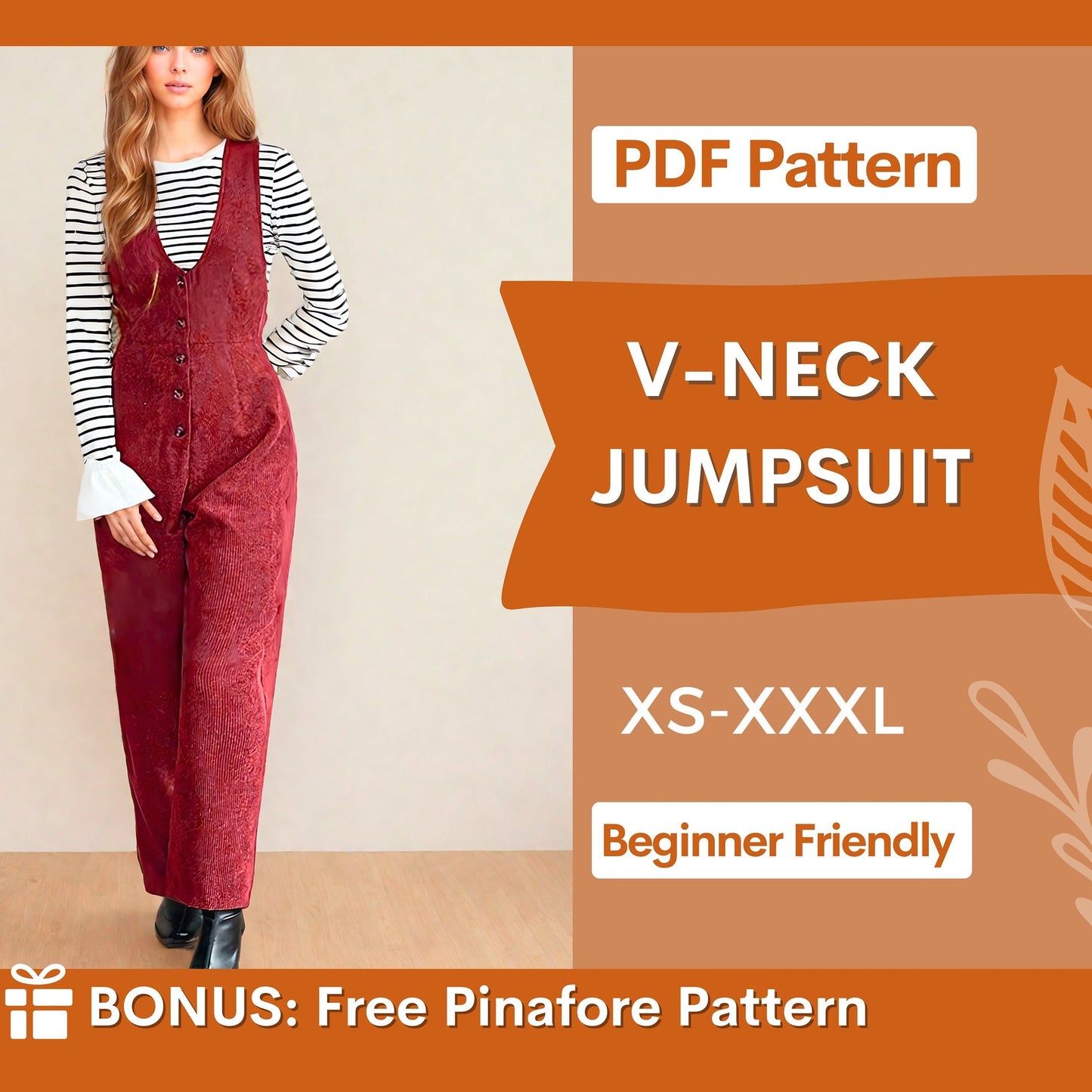 Women’s Elegant Jumpsuit Sewing Pattern - Versatile PDF