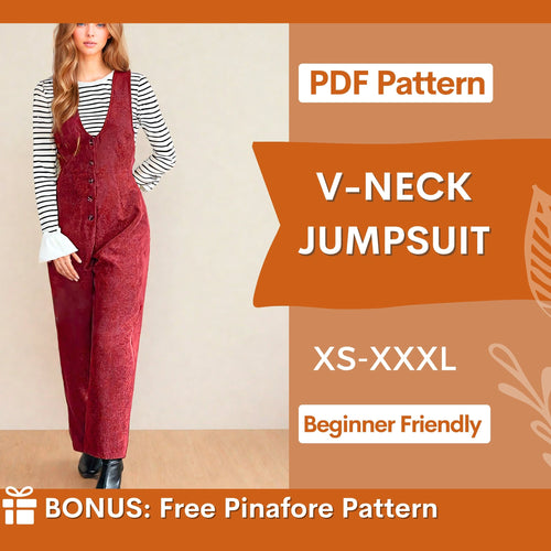 Women’s Elegant Jumpsuit Sewing Pattern - Versatile PDF