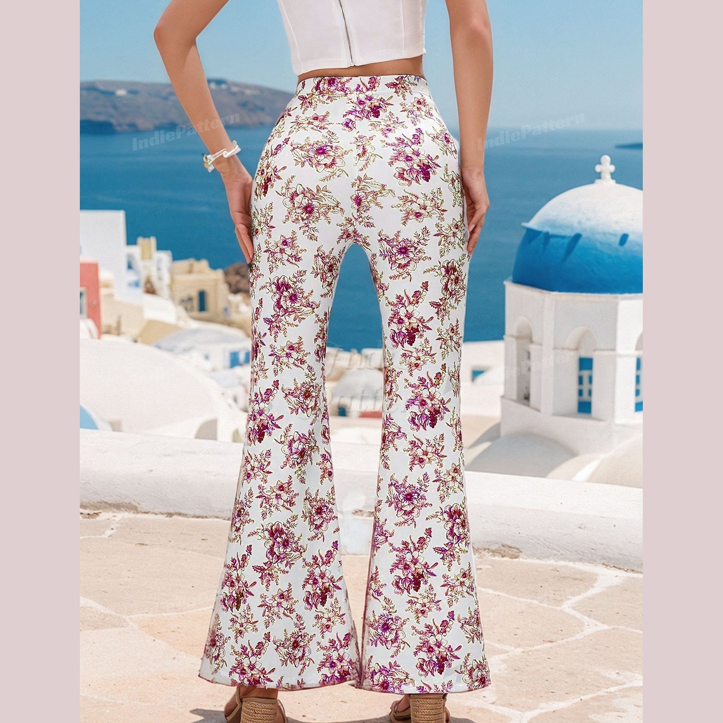 Wide-Leg Flare Pants Sewing Pattern – Instant Download