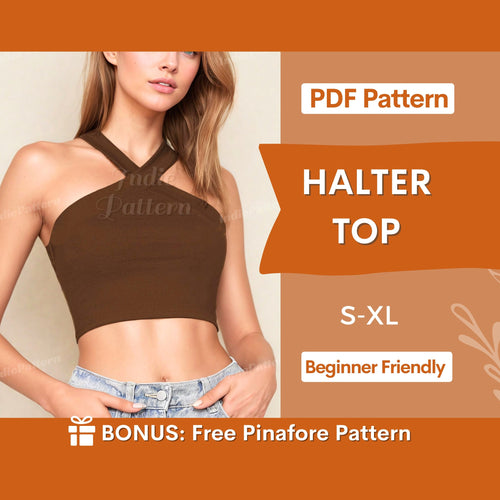 Halter Crop Top Sewing Pattern – Easy & Chic Women’s Top