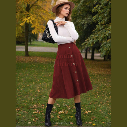 Midi Skirt Sewing Pattern - Stylish, Comfortable, for Women