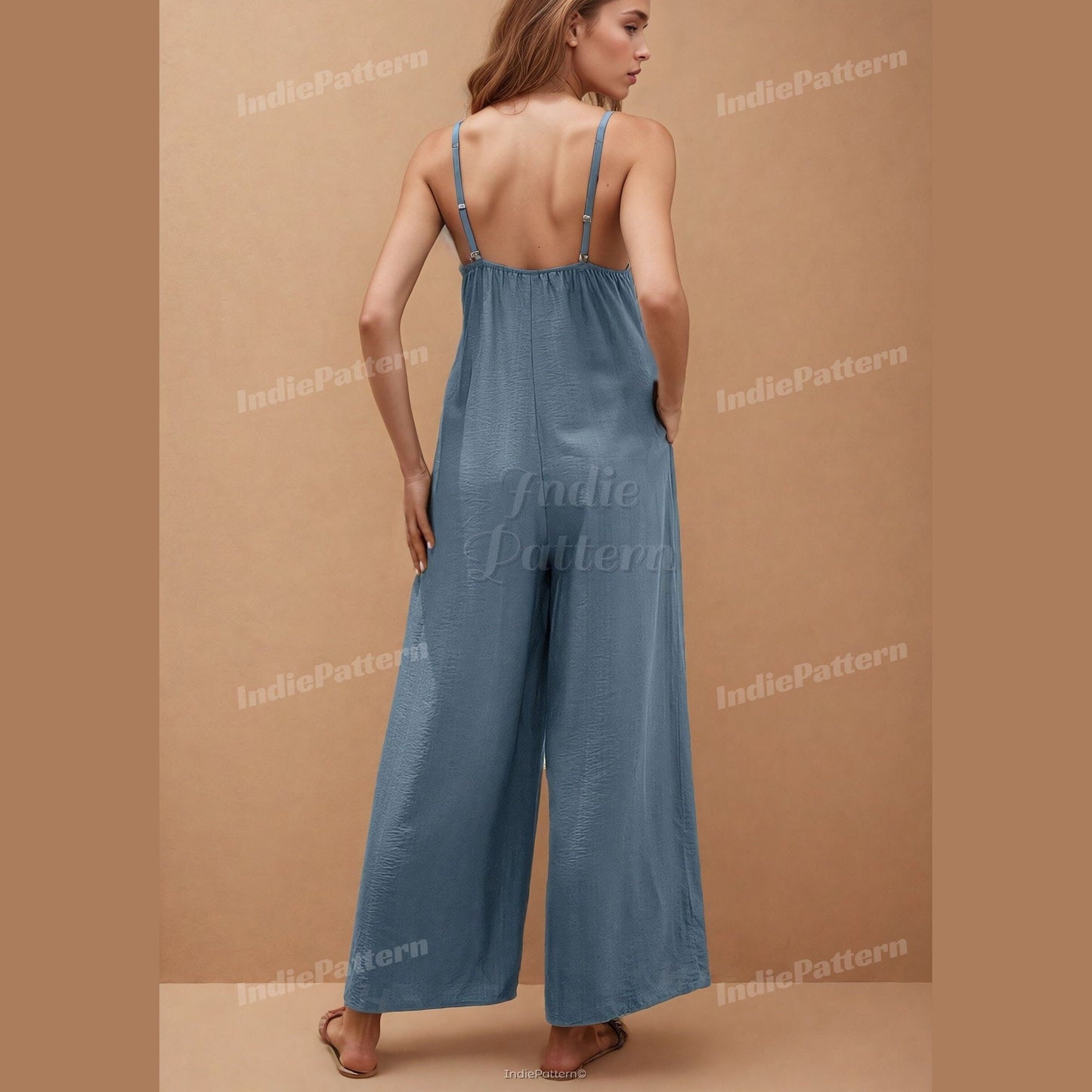 Wide-Leg Jumpsuit Sewing Pattern - Stylish Overalls