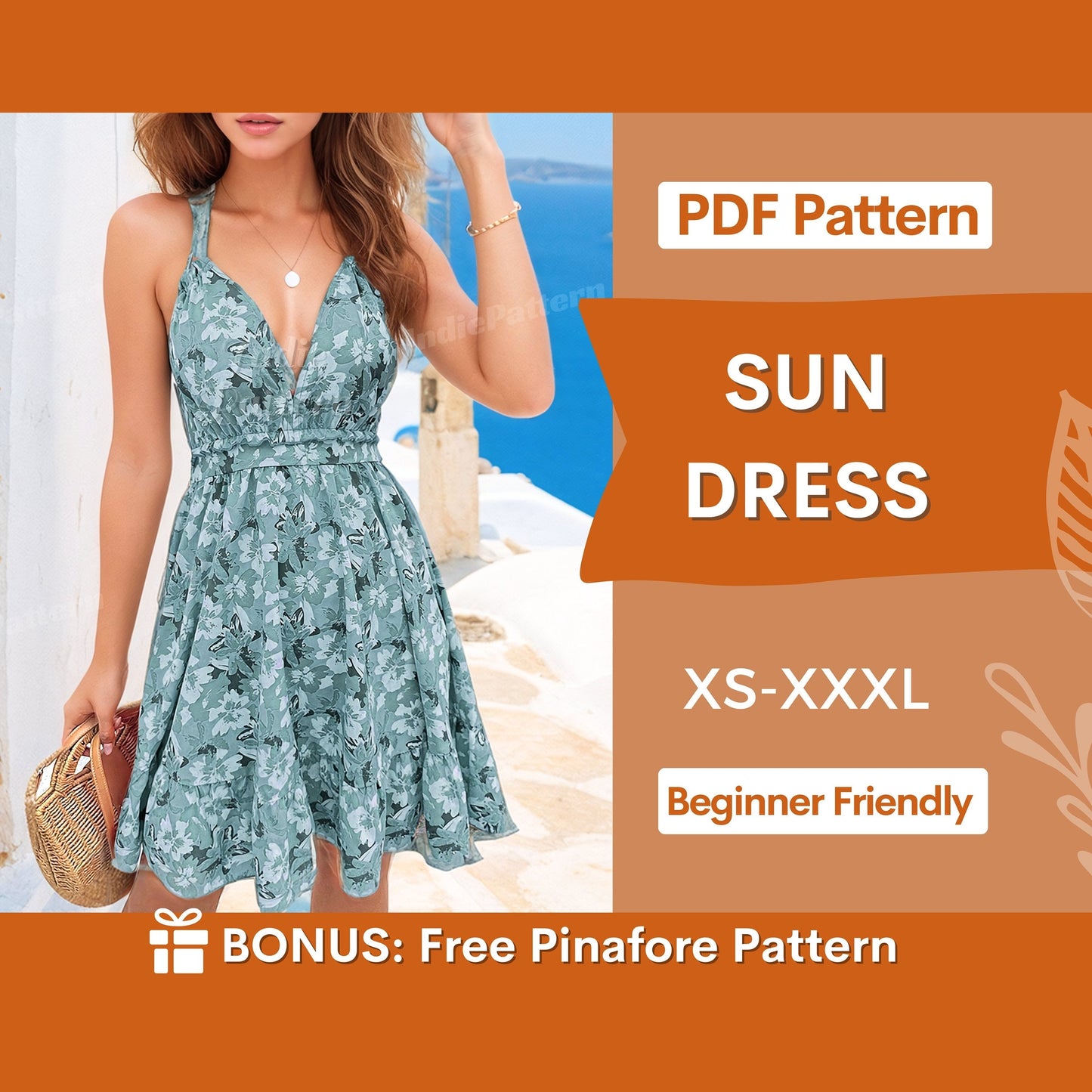 Sundress Sewing Pattern - Easy Summer Dress for Beginners