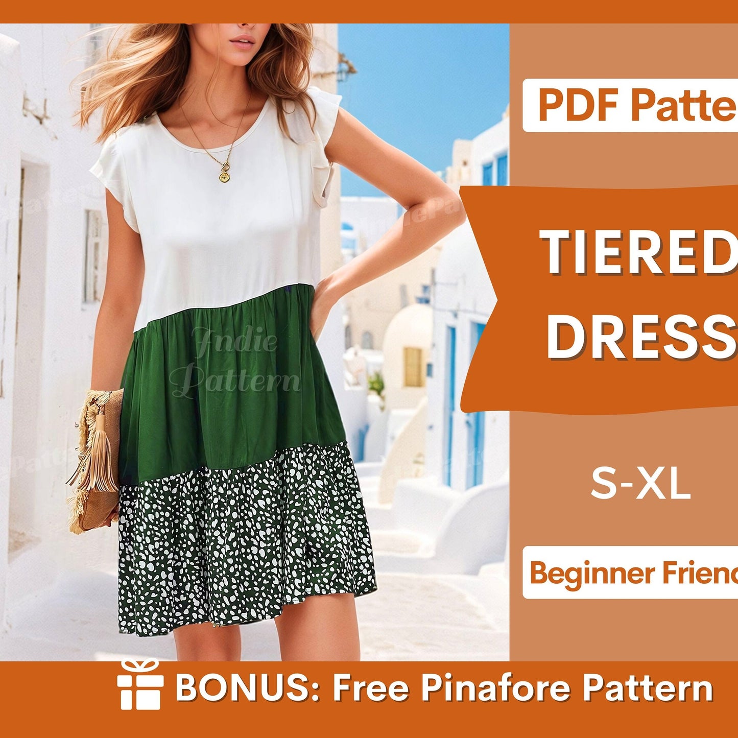 Tiered Dress Sewing Pattern - Easy Summer Dress for Women