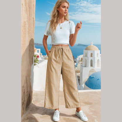 Crop Wide-Leg Pants Sewing Pattern | Stylish Summer Design