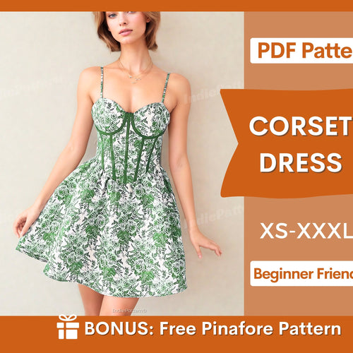 Bustier Dress Sewing Pattern – Elegant Dress for Women