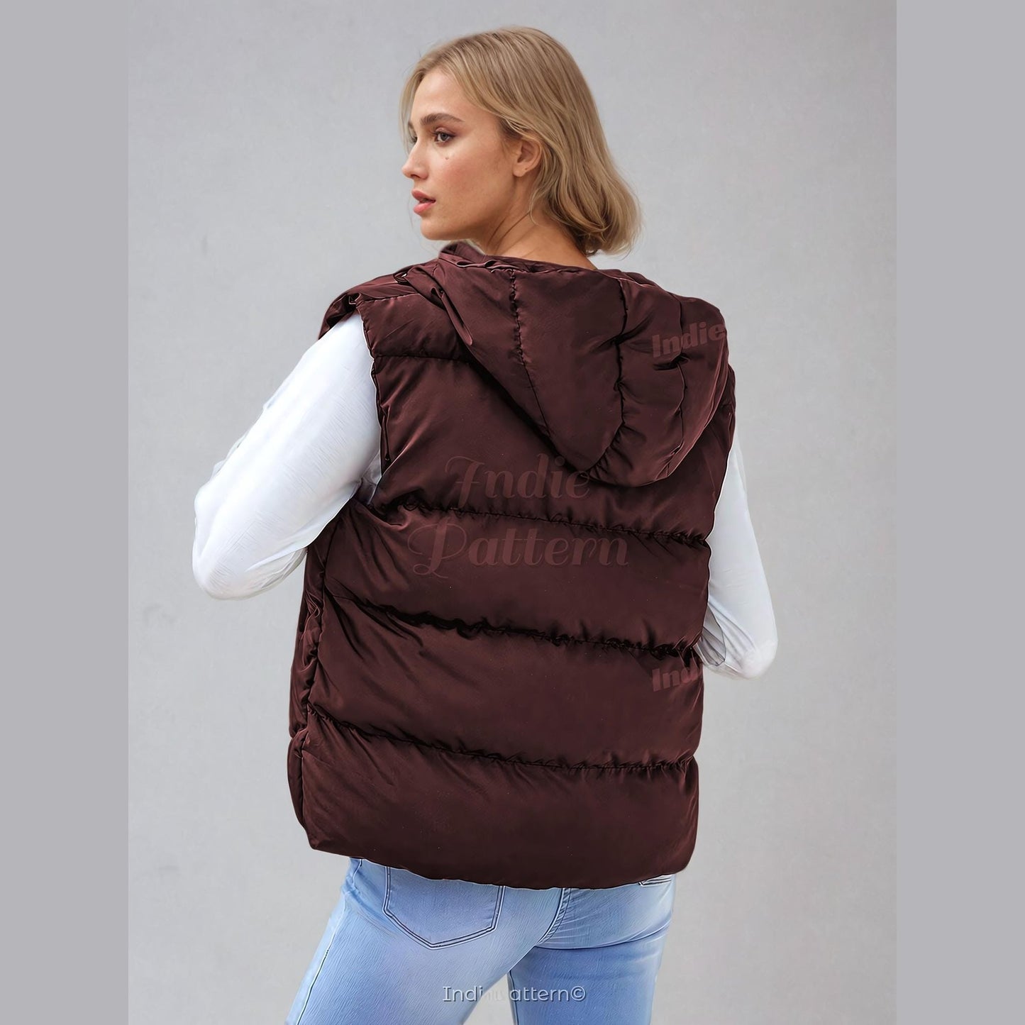 Puffer Vest Pattern | Hoodie Puffer Vest | Hooded Vest | Women Sewing Pattern | Jacket Pattern | Vest Pattern | Sewing Patterns